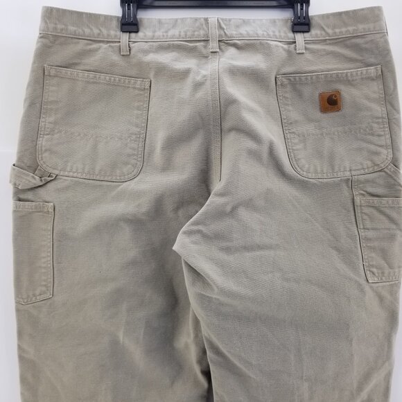 Carhartt B11 DES Work Pants Desert Khaki Dungaree Fit Carpenter Duck 42x32 - Picture 6 of 11